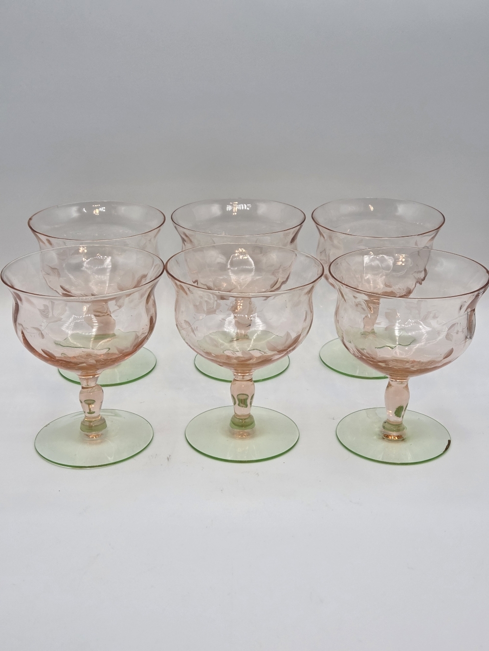 Vintage Weston Watermelon Tall Sherbet Champagne Coupe